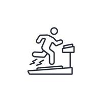 Treadmill icon. .Editable stroke.linear style sign for use web design,logo.Symbol illustration. vector