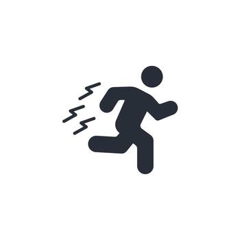 sprint icon. .Editable stroke.linear style sign for use web design,logo.Symbol illustration. vector