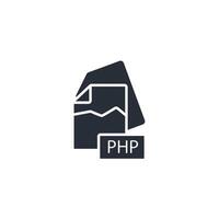 PHP File icon. .Editable stroke.linear style sign for use web design,logo.Symbol illustration. vector