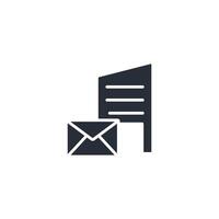 Post office icon. .Editable stroke.linear style sign for use web design,logo.Symbol illustration. vector