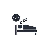 Getting Enough Sleep icon. .Editable stroke.linear style sign for use web design,logo.Symbol illustration. vector