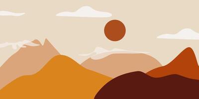 resumen montaña bohemio paisaje vector