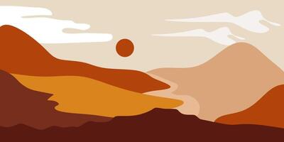 Abstract Mountain Bohemian Landscape vector