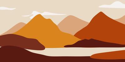 resumen montaña bohemio paisaje vector