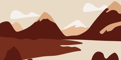 resumen montaña bohemio paisaje vector