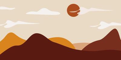 Abstract Mountain Bohemian Landscape vector