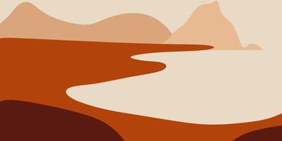 Abstract Mountain Bohemian Landscape vector