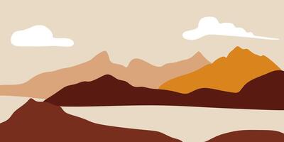 resumen montaña bohemio paisaje vector