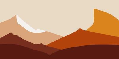 resumen montaña bohemio paisaje vector