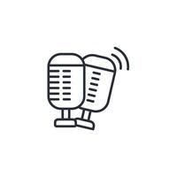 microphone icon. .Editable stroke.linear style sign for use web design,logo.Symbol illustration. vector