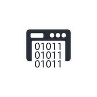 Binary Code icon. .Editable stroke.linear style sign for use web design,logo.Symbol illustration. vector