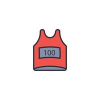 running shirt icon. .Editable stroke.linear style sign for use web design,logo.Symbol illustration. vector