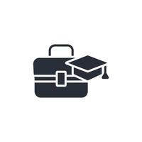 school bag icon. .Editable stroke.linear style sign for use web design,logo.Symbol illustration. vector