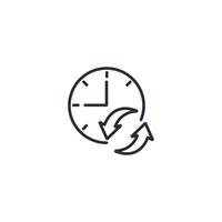 restore icon. .Editable stroke.linear style sign for use web design,logo.Symbol illustration. vector