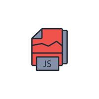 javascript icon. .Editable stroke.linear style sign for use web design,logo.Symbol illustration. vector