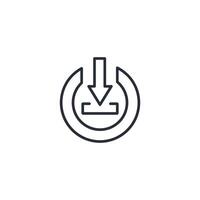 Download icon. .Editable stroke.linear style sign for use web design,logo.Symbol illustration. vector