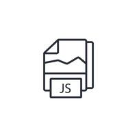 javascript icon. .Editable stroke.linear style sign for use web design,logo.Symbol illustration. vector