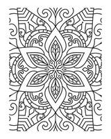 mandala contorno para adulto colorante página vector