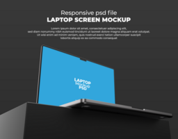 Responsive Laptop Mockup for Website Screen Showcase psd
