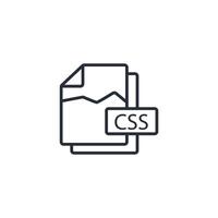 Css file icon. .Editable stroke.linear style sign for use web design,logo.Symbol illustration. vector