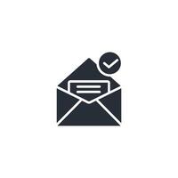 read mail icon. .Editable stroke.linear style sign for use web design,logo.Symbol illustration. vector