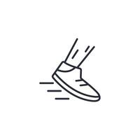 Running shoes icon. .Editable stroke.linear style sign for use web design,logo.Symbol illustration. vector