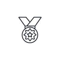 Medal icon. .Editable stroke.linear style sign for use web design,logo.Symbol illustration. vector