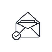 Envelope Mail icon. .Editable stroke.linear style sign for use web design,logo.Symbol illustration. vector