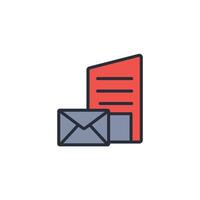 Post office icon. .Editable stroke.linear style sign for use web design,logo.Symbol illustration. vector