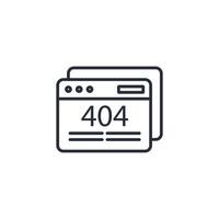 404 Error icon. .Editable stroke.linear style sign for use web design,logo.Symbol illustration. vector