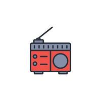 Radio icon. .Editable stroke.linear style sign for use web design,logo.Symbol illustration. vector