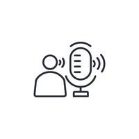 recording icon. .Editable stroke.linear style sign for use web design,logo.Symbol illustration. vector