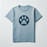a blue shirt with a paw print on it psd