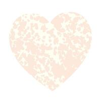 Simple empty heart with texture isolated on white background. Template for design. illustration. vector
