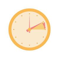 reloj icono en minimalista plano estilo, luz ahorro tiempo, Temporizador en blanco antecedentes. negocio mirar. diseño elemento para proyecto, bandera, invitación. vector