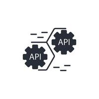 API icon. .Editable stroke.linear style sign for use web design,logo.Symbol illustration. vector