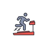 Treadmill icon. .Editable stroke.linear style sign for use web design,logo.Symbol illustration. vector