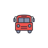 colegio autobús icono. .editable trazo.lineal estilo firmar para utilizar web diseño,logotipo.símbolo ilustración. vector