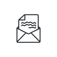 newsletter icon. .Editable stroke.linear style sign for use web design,logo.Symbol illustration. vector