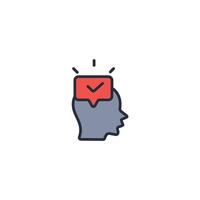 positive mindset icon. .Editable stroke.linear style sign for use web design,logo.Symbol illustration. vector