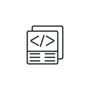 program icon. .Editable stroke.linear style sign for use web design,logo.Symbol illustration. vector