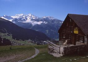 a mountain range in the background photo