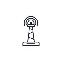 broadcasting icon. .Editable stroke.linear style sign for use web design,logo.Symbol illustration. vector