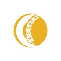 Agriculture wheat logo template and symbol vector