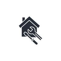 home repair icon. .Editable stroke.linear style sign for use web design,logo.Symbol illustration. vector