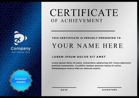 Appreciation amp achievement certificate template design psd