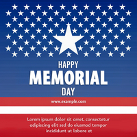 A patriotic poster for Memorial Day psd