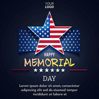 A poster for United States Of America Memorial Day psd