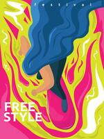 freestyle poster template. suitable for extreme sport poster vector