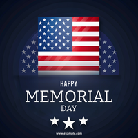A patriotic poster for Honored Memorial Day psd